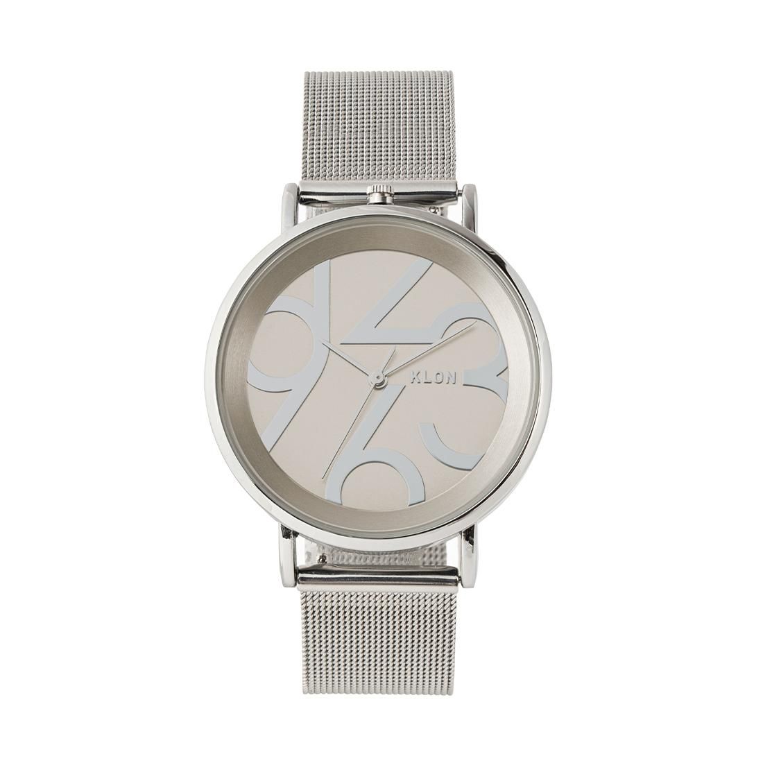 KLON SLIM SOLAR STYLE QUARTER TIME 2ND -SILVER MESH- 38mm