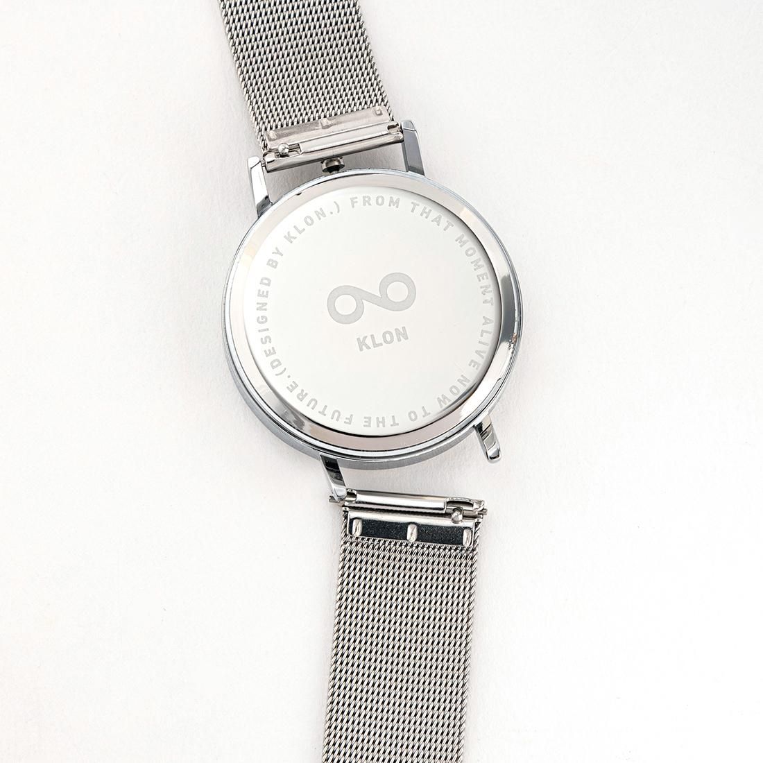 KLON SLIM SOLAR STYLE QUARTER TIME 2ND -SILVER MESH- 38mm