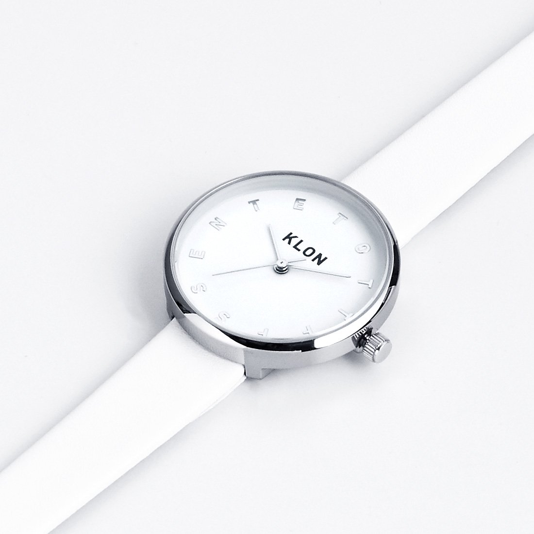 【組合せ商品】KLON ALPHABET TIME Ver.SILVER 33mm(BLACK×WHITE) カジュアル 腕時計