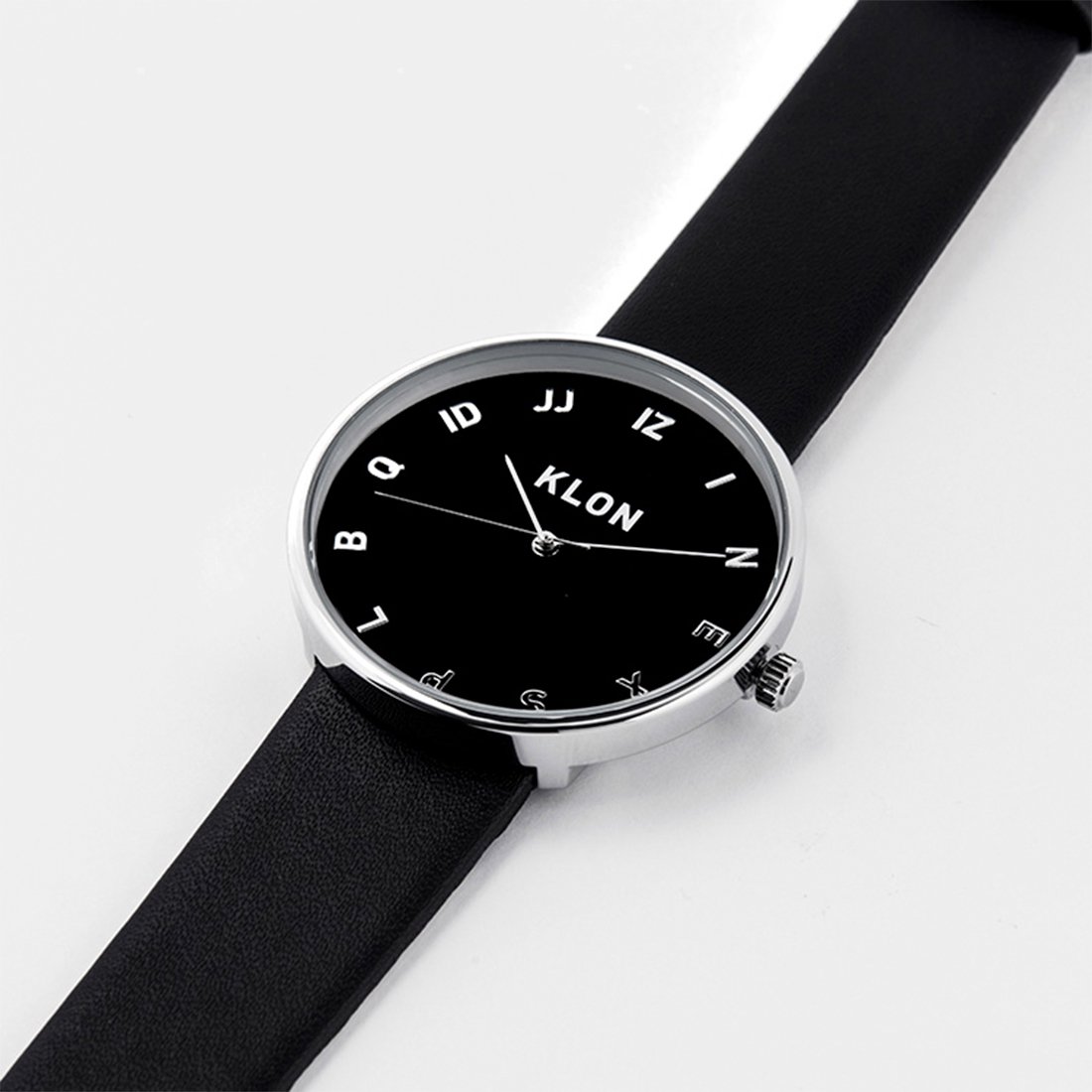 【組合せ商品】KLON MOCK NUMBER BLACK【BLACK SURFACE】Ver.SILVER (33mm×40mm) カジュアル 腕時計