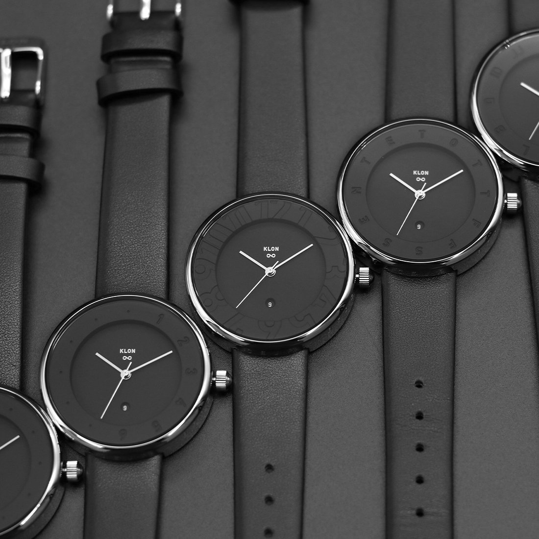 KLON INFINITY STAIR series -ALPHABET TIME- [36/B-FACE/B-BELT] カジュアル 腕時計