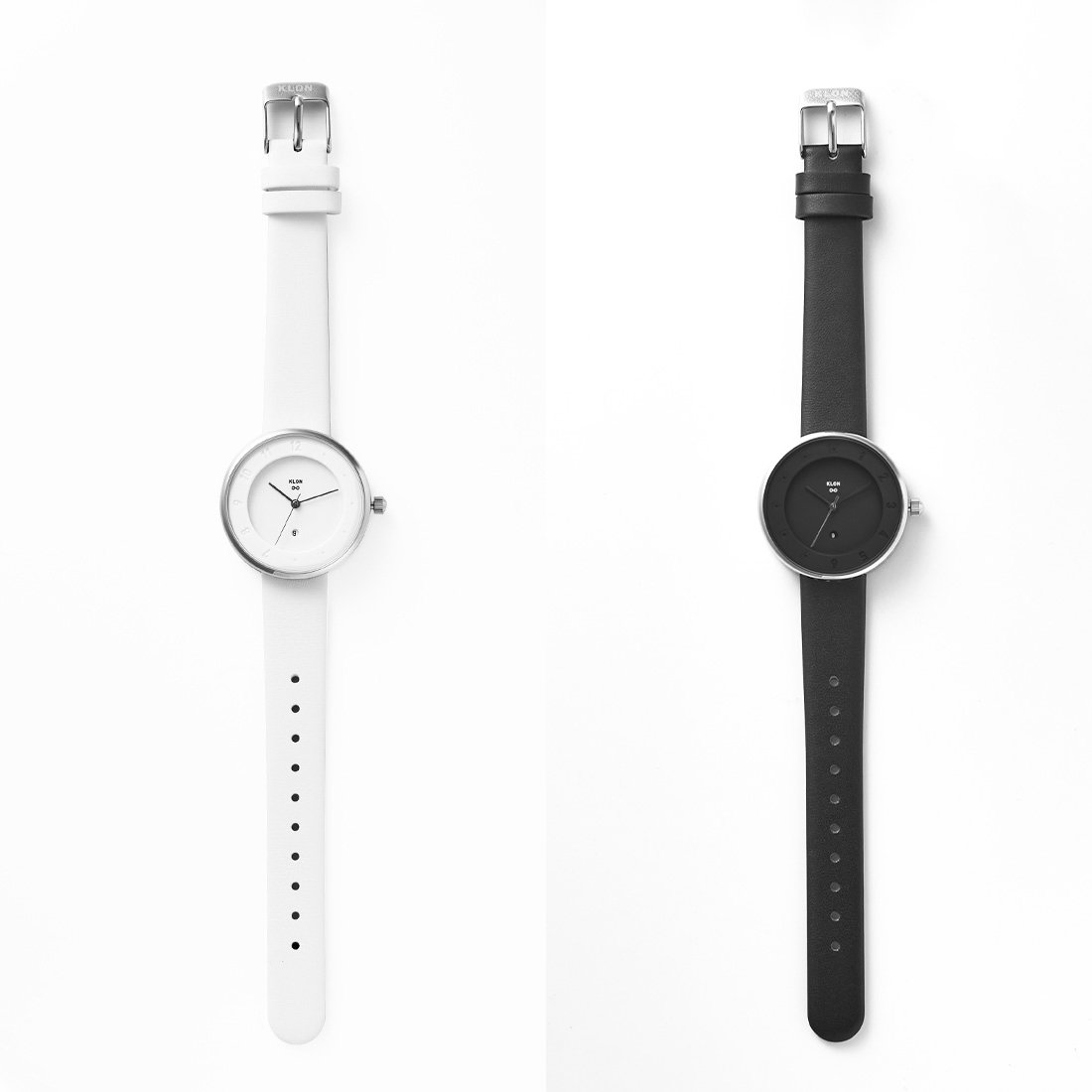KLON INFINITY STAIR series -CONECTION- 36mm [FIRST BLACK × LATTER WHITE] カジュアル 腕時計