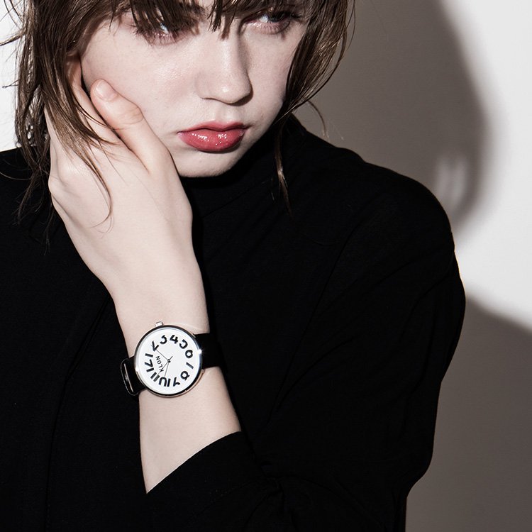 【組合せ商品】KLON HIDE TIME Ver.SILVER 40mm(BLACK×WHITE) カジュアル 腕時計