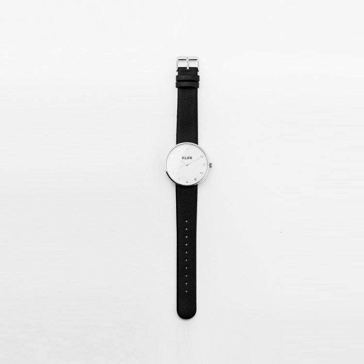 【組合せ商品】KLON MOCK NUMBER Ver.SILVER 40mm(BLACK×WHITE) カジュアル 腕時計