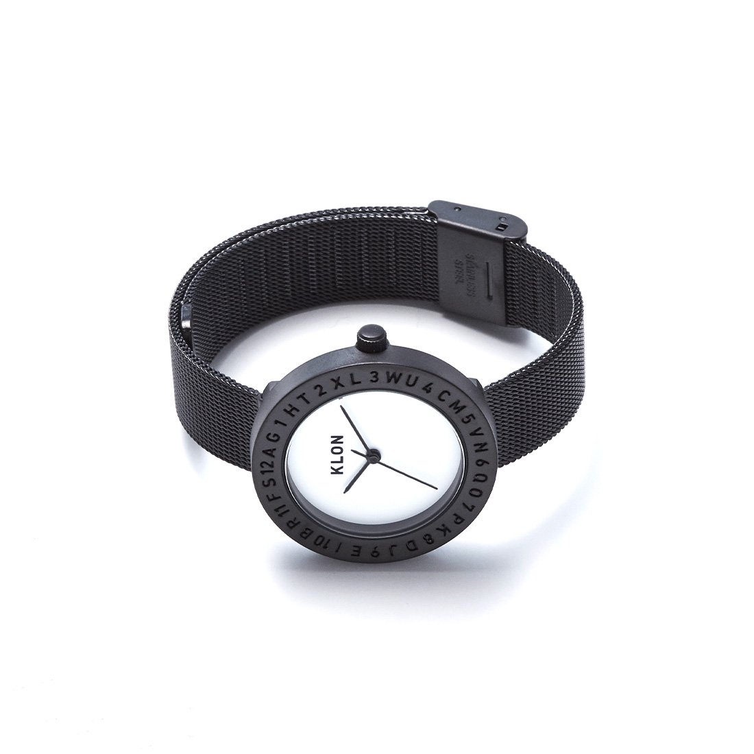 【組合せ商品】KLON ENGRAVE TIME -BLACK MESH-(33mm × 40mm) カジュアル 腕時計