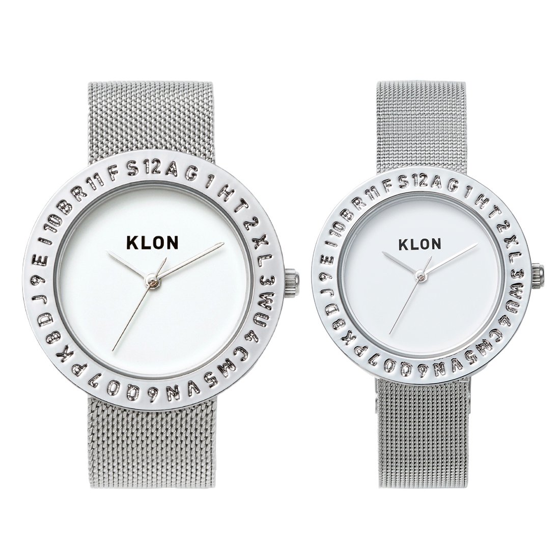 【組合せ商品】KLON ENGRAVE TIME -SILVER MESH-(33mm × 40mm)