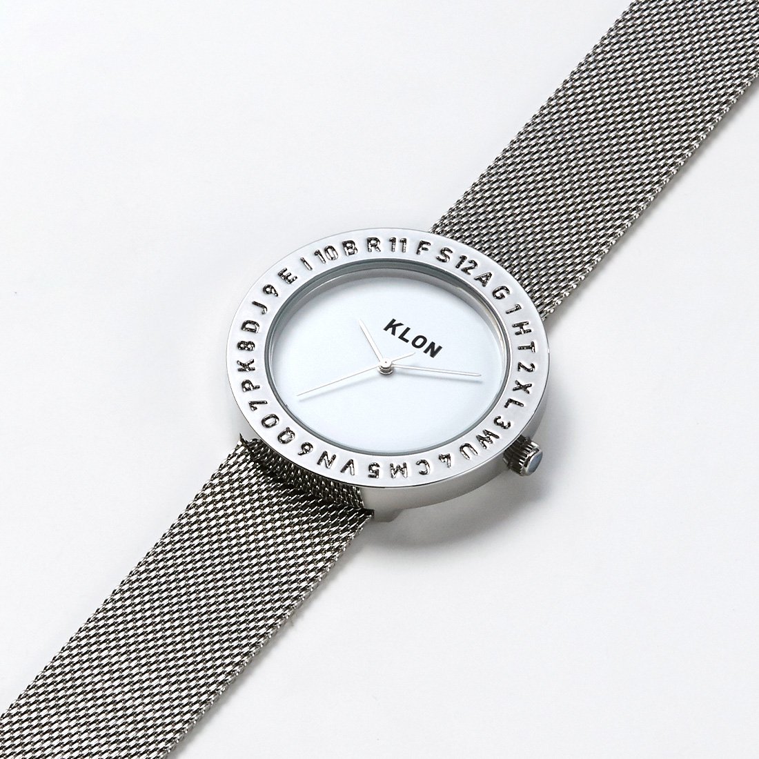 【組合せ商品】KLON ENGRAVE TIME -SILVER MESH-(33mm × 40mm) カジュアル 腕時計