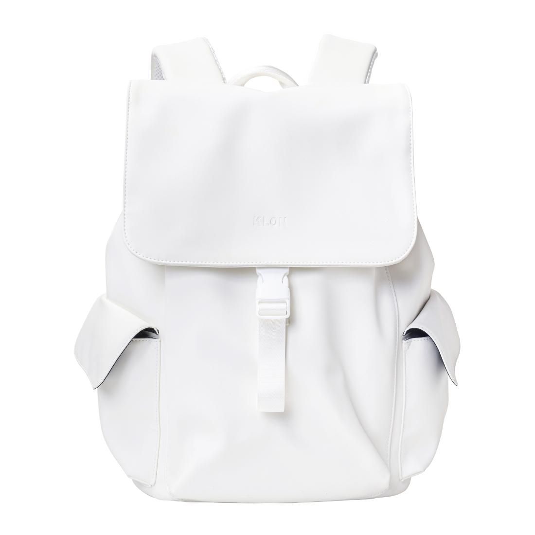 KLON MATTE COATED RUCK SACK-TRA WHITE