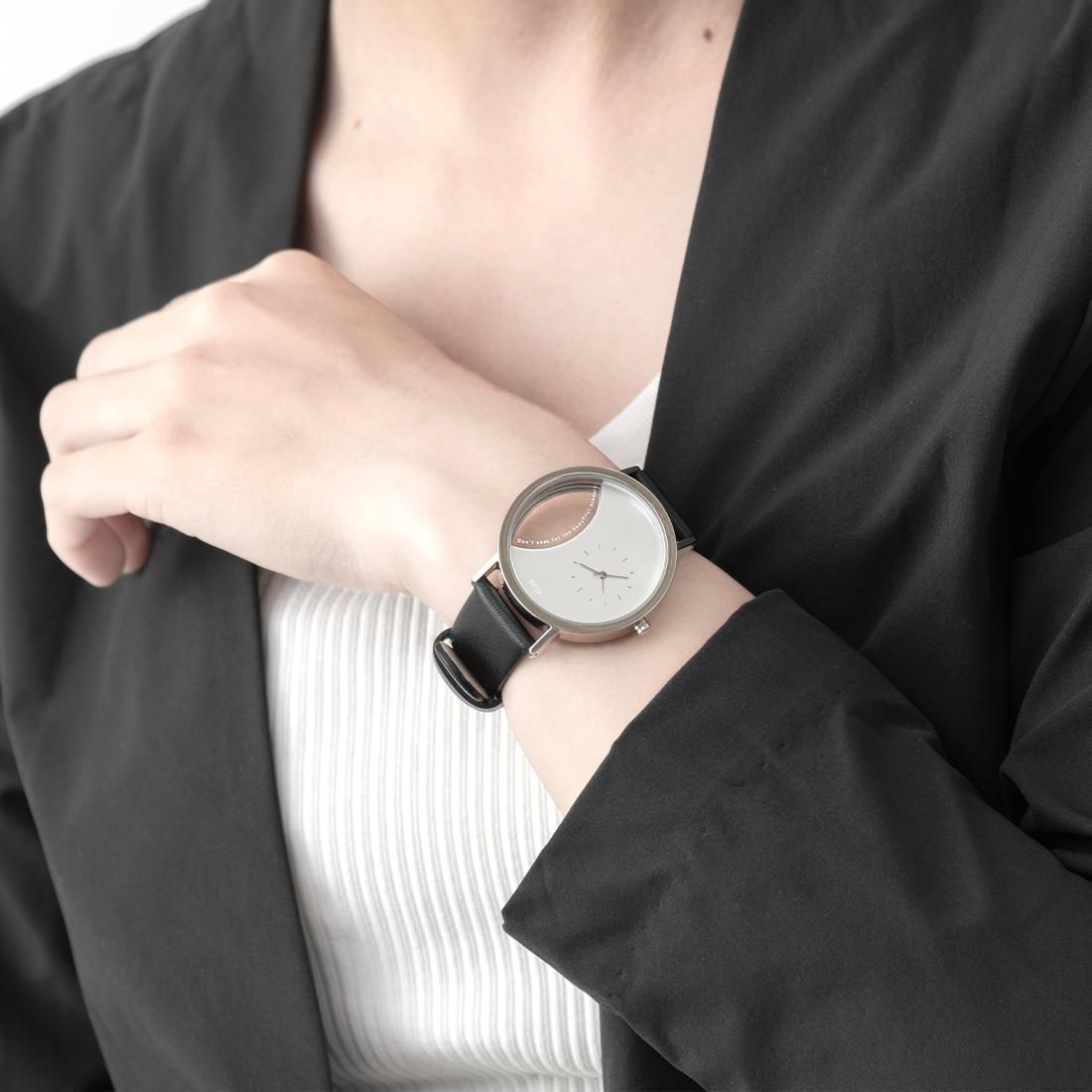 KLON CIRCLE WINDOW WEST -BLACK STRAP SET- 38mm カジュアル 腕時計