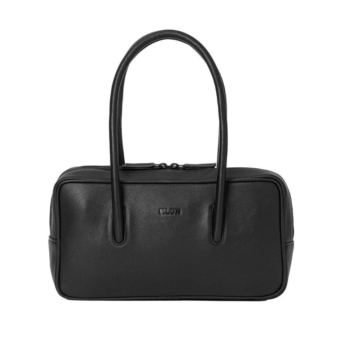 KLON LEATHER BAG SQUARE BOSTON MINI BLACK