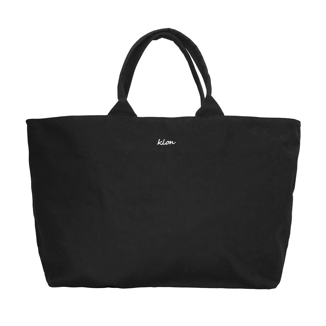 KLON DRAWING LOGO BIG TOTE BAG BLACK