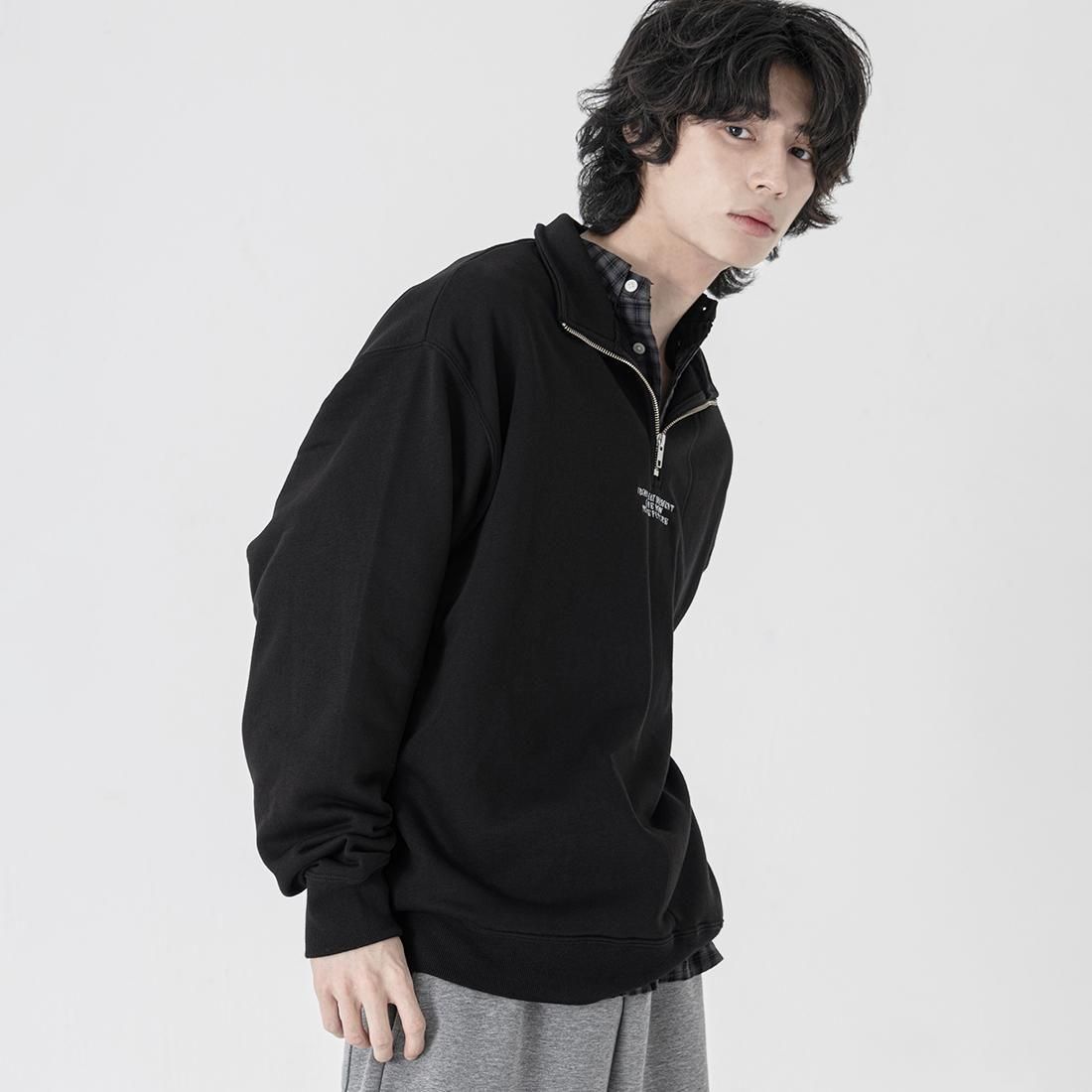KLON LOOSE FIT HALF-ZIP SWEAT BLACK カジュアル 腕時計
