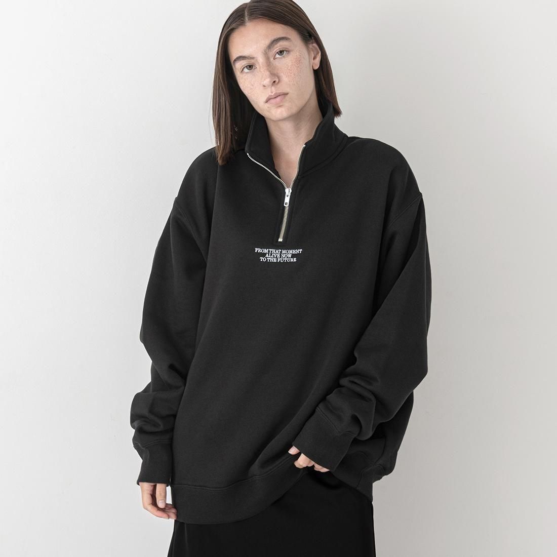 KLON LOOSE FIT HALF-ZIP SWEAT BLACK カジュアル 腕時計