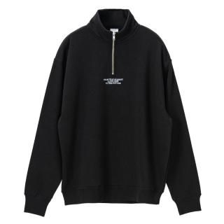 KLON LOOSE FIT HALF-ZIP SWEAT BLACK
