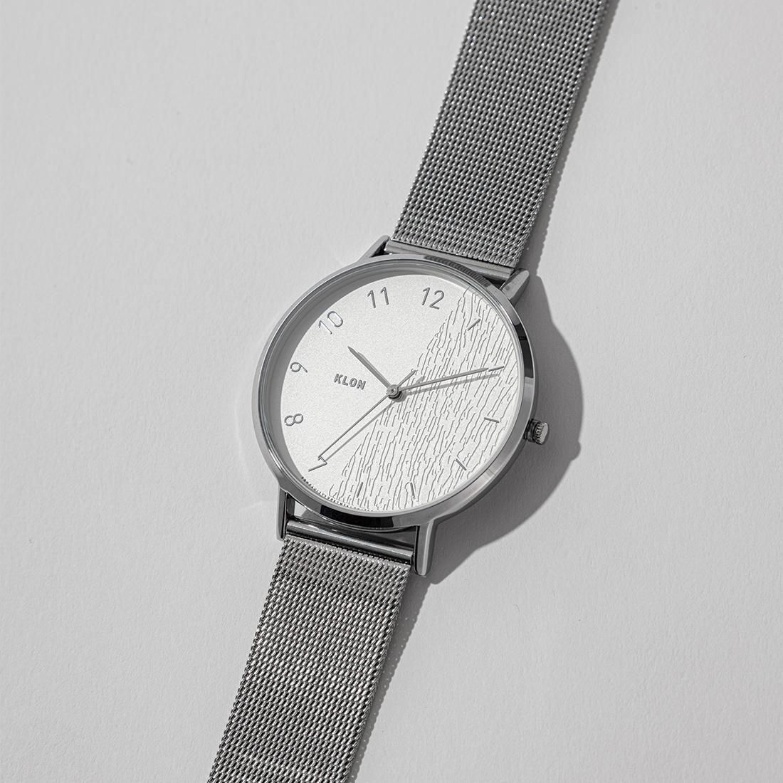 KLON CONNECTION HALFGRAIN LATTER -SILVER MESH- 38mm カジュアル 腕時計