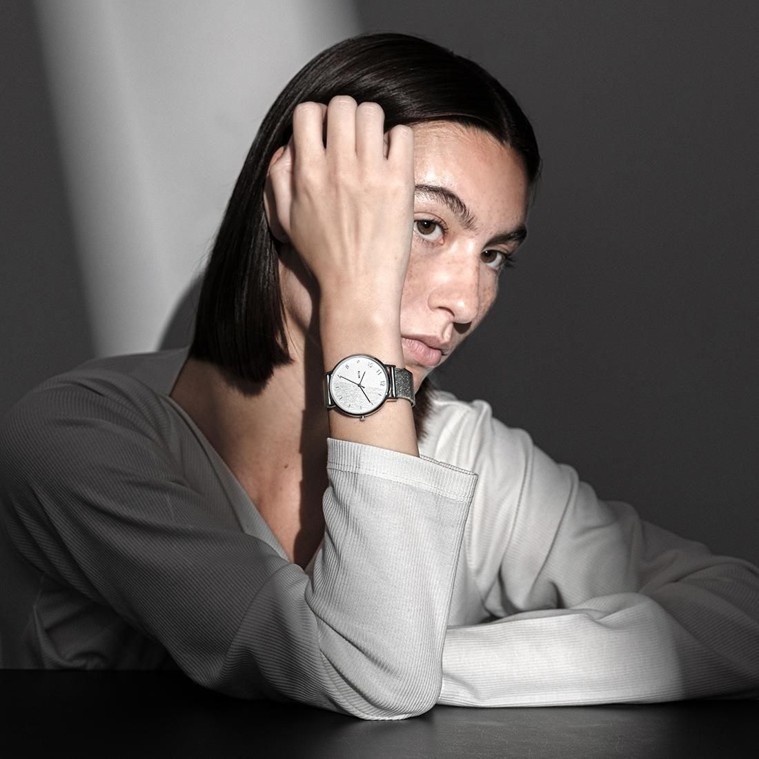 KLON CONNECTION HALFGRAIN LATTER -SILVER MESH- 38mm カジュアル 腕時計