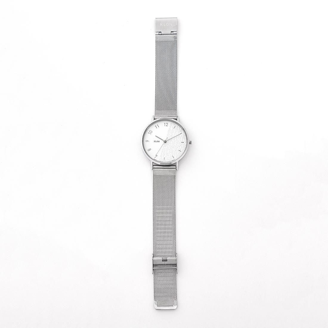 KLON CONNECTION HALFGRAIN LATTER -SILVER MESH- 38mm カジュアル 腕時計