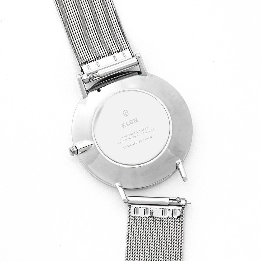 KLON CONNECTION HALFGRAIN LATTER -SILVER MESH- 38mm カジュアル 腕時計