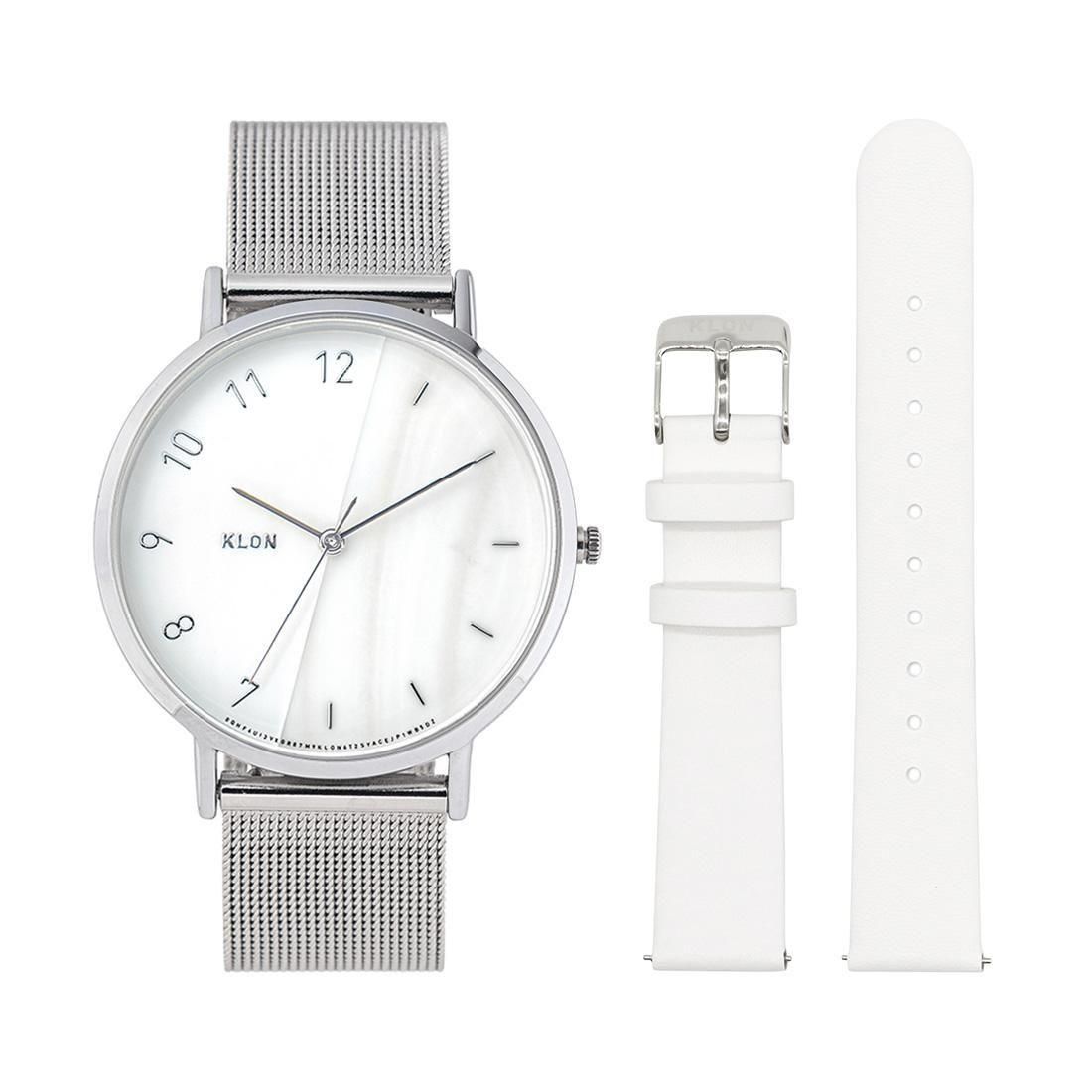 KLON CONNECTION HALFSHELL LATTER -WHITE LEATHER STRAP SET- 38mm