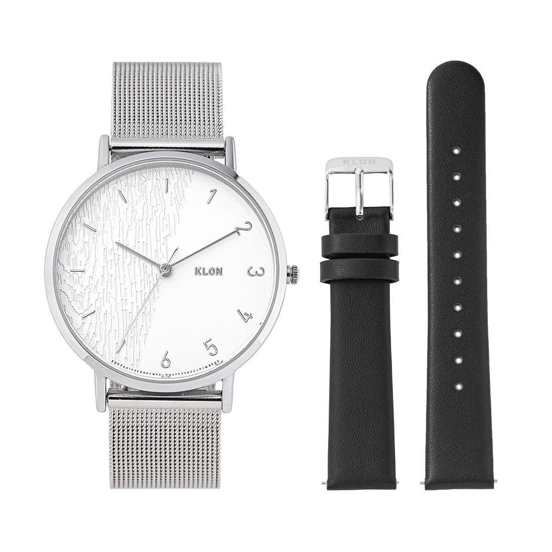 KLON CONNECTION HALFGRAIN FIRST -BLACK LEATHER STRAP SET- 38mm