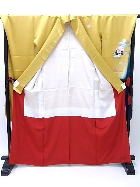 振袖 590 黄色 青 紺 グラデーション ぼかし ピアノ 鍵盤 振袖 590 黄色 青 紺 グラデーション ぼかし ピアノ 鍵盤