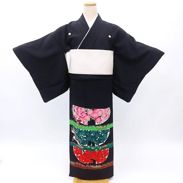 新品!黒 喪服 なかれ 着物 染め抜き五つ紋 黒紋付 しつけ付き 新品!黒 喪服 なかれ 着物 染め抜き五つ紋 黒紋付 しつけ付き