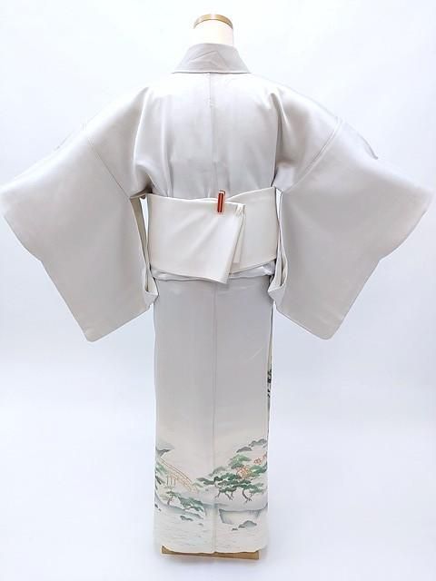 中古 リサイクル リユース 色留袖 白 オフホワイト ベージュ系