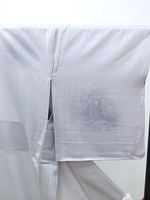 訪問着 付け下げ 単衣 灰色 グレー S－Mサイズ 中古 貸衣装
