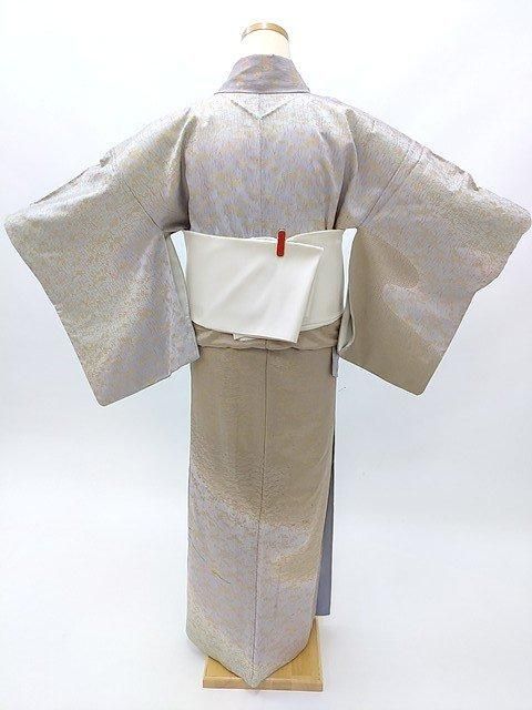 訪問着 付け下げ S－Mサイズ 染め分け 茶 銀色 中古 貸衣装