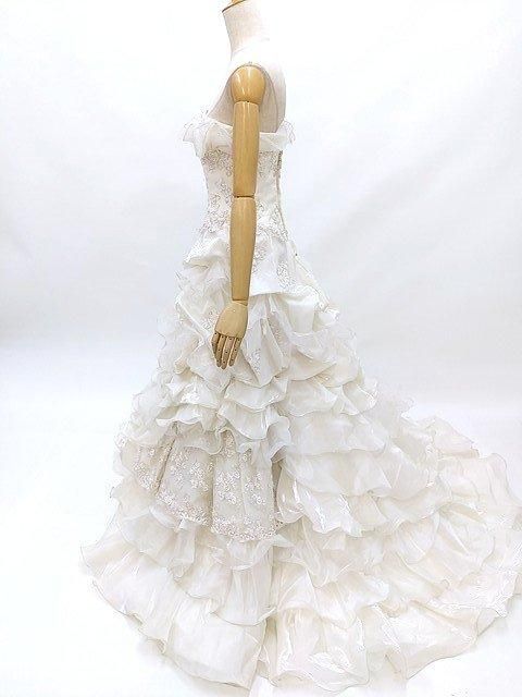 中古 貸衣装処分 ウェディングドレス オフホワイト 7号 S