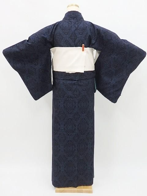 Club藤★小紋 手締め絞り染め カジュアル着物 御仕立上り(3443) Club藤☆小紋 手締め絞り染め カジュアル着物 御仕立上り(3443