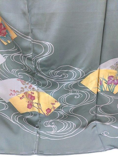 訪問着 付け下げ 仮絵羽 未仕立て 正絹 シルク M~Lサイズ 訪問着 付け下げ 仮絵羽 未仕立て 正絹 シルク M~Lサイズ