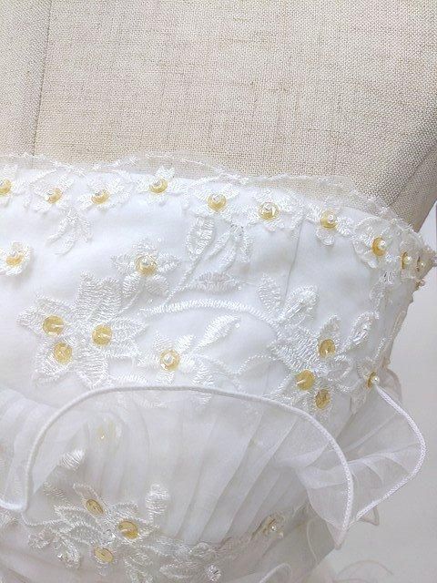 中古 貸衣装処分 ウェディングドレス 白 Aライン 9号 Mサイズ 中古 貸衣装処分 ウェディングドレス 白 Aライン 9号 Mサイズ