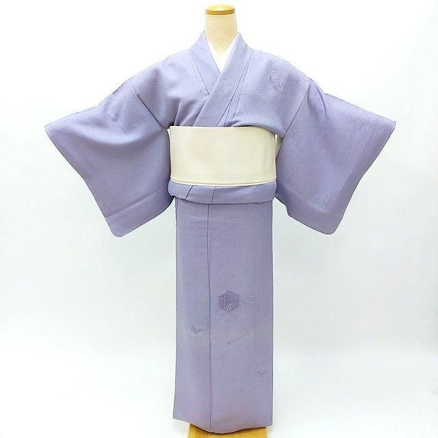 付け下げ 訪問着 色無地 藤色 紫色 中古 貸衣装処分 S～M