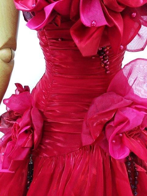 中古 貸衣装処分 カラードレス 深紅 赤色 5号 Sサイズ きもの道楽