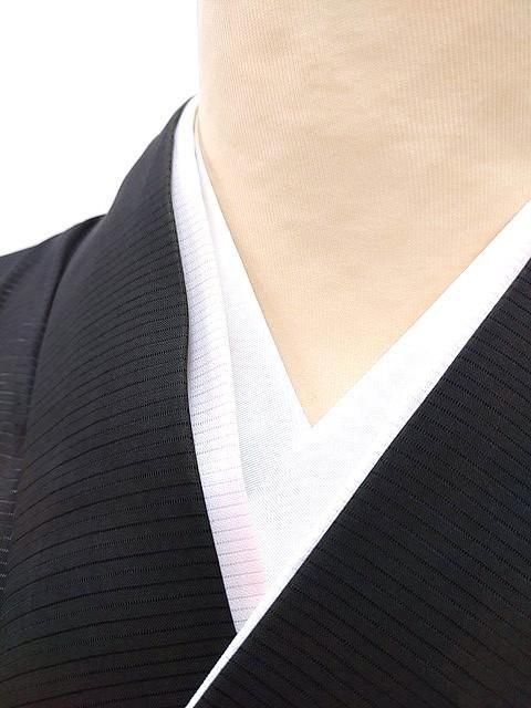 D199 夏着物　黒留袖　桐紋　鶴　流水　鼓　華文　絽　ポリエステル　極美品 T0023_06.jpg