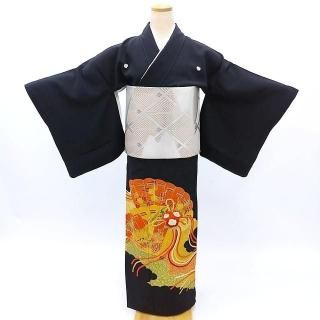 黒留袖　帯　　小物　セット 黒留袖レンタル｜牡丹と花々｜T0166｜L｜宅配着物レンタル・一式