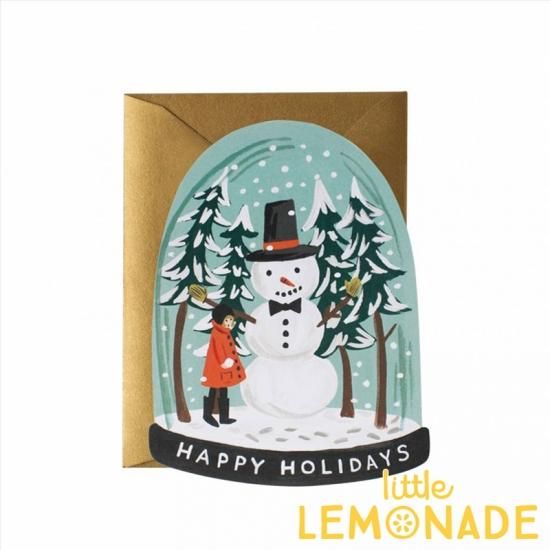 Rifle Paper ライフルペーパー クリスマス カード スノードーム X Mas Card クリスマスカード Christmas Card 季節のご挨拶 メッセージカード プレゼント クリスマス X Mas リトルレモネード