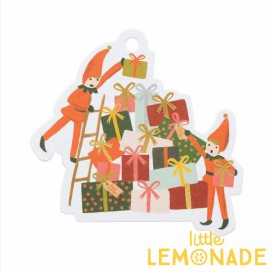 Rifle Paper ライフルペーパー クリスマス 型抜きギフトタグ エルフ X Mas Card クリスマスカード Christmas Card 季節のご挨拶 メッセージカード プレゼント クリスマス X Mas リトルレモネード