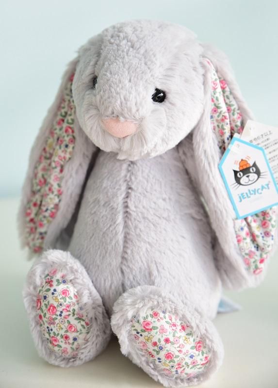 Jellycat】 Blossom Silver Bunny Mサイズ 花柄xシルバー うさぎ Jellycat】 Blossom Silver Bunny Mサイズ 花柄xシルバー うさぎ