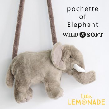 【Wild&Soft ワイルドソフト】象のぬいぐるみポーチ　ポシェット Elephant SALE