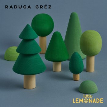【Raduga Grez】 フォレスト セット 色付き ロシア製 積み木 木製 おもちゃ 森 林 自然 おままごと 【Forest  set color】　RG02001