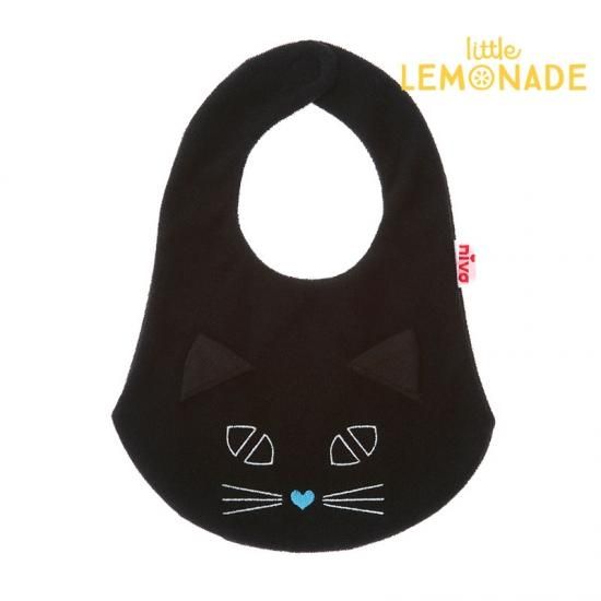 Niva キャットビブ ブラック ねこ 猫 おしゃれスタイ よだれかけ ビブ スタイ リトルレモネード 0 Blk