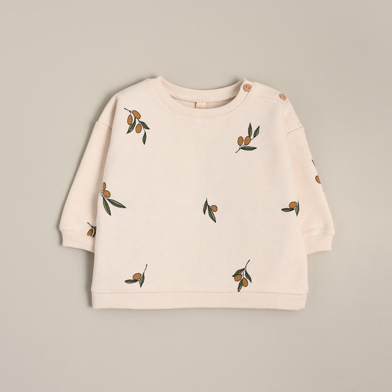 organic zoo】 Olive Garden Sweatshirt オリーブ柄 スウェットシャツ