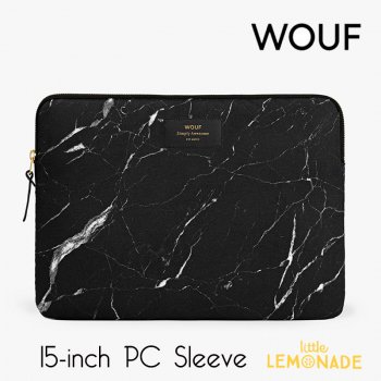 【WOUF】  15インチ PCケース 【Black Marble】 パソコン用スリーブ Macbook Pro 15/16 inch PC Sleeve  (SB160003) 