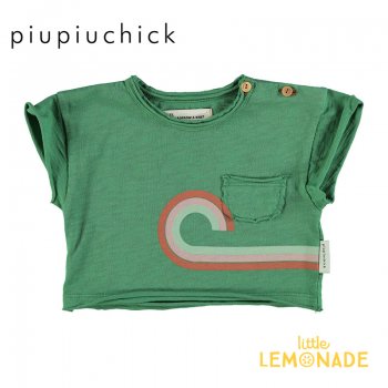 【piupiuchick】 t-shirt 【4歳/6歳/8歳】グリーン 半袖 Tシャツ アパレル ピウピウシック 21SS (SS21.FLP2109B) ◆SALE