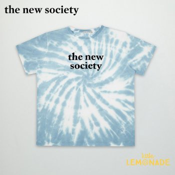 【The New Society】 THE NEW SOCIETY TEE/ブルー タイダイ柄 Tシャツ【4歳/6歳】半袖 子供服 (SS21KW700901)  ラストワン SALE
