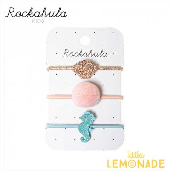 【Rockahula Kids】Sylvia Seahorse Ponies-Multi/シェルとタツノオトシゴのヘアゴム 4個セット ヘアアクセサリー  (H1516M)