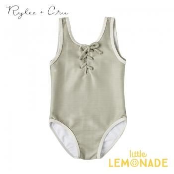 Rylee+Cru  ribbed laced onepiece SAGE 4-5/6-7С   RCR225SE 饤꡼ɥ롼 2021SS SALE