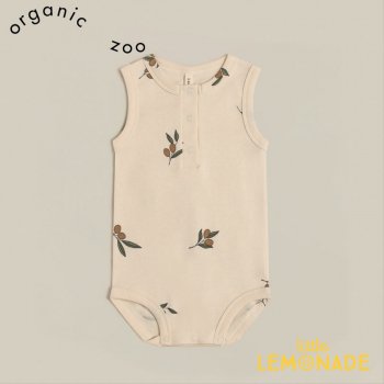 【organic zoo】 Olive Garden Sleeveless Bodysuit  【0-3か月/3-6か月/6-12か月】ノースリーブロンパース オリーブ柄 (SBOOZ) 21SS